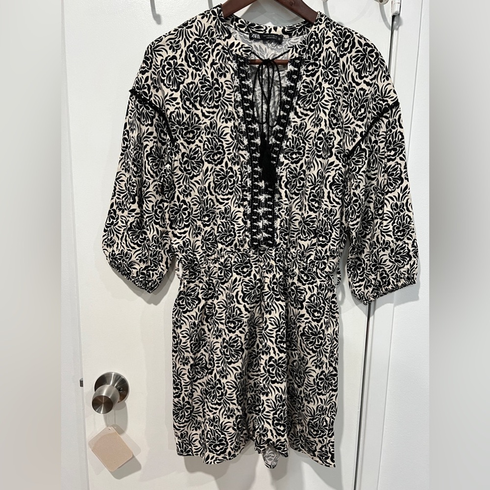 One piece mid sleeve romper